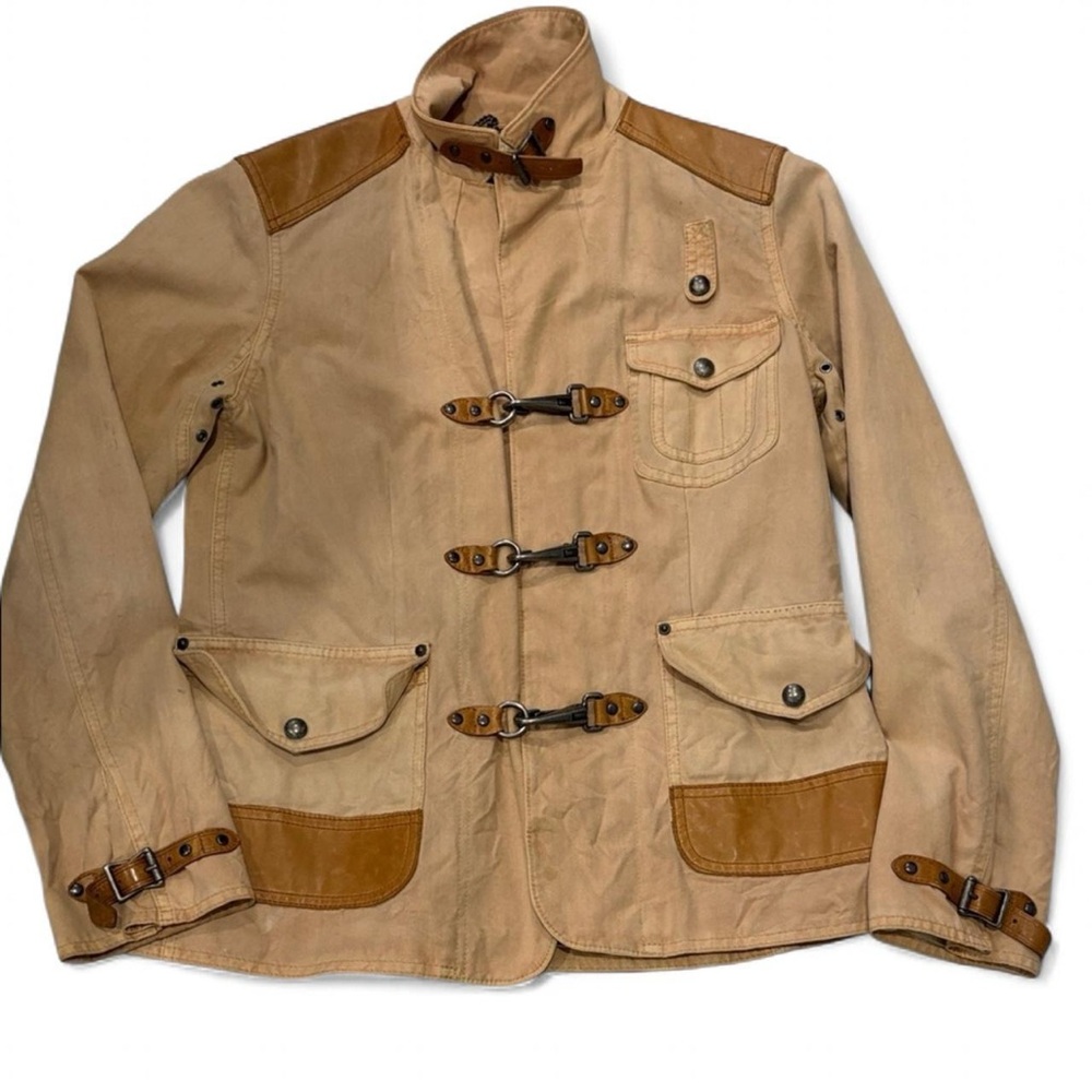 Vintage Ralph Lauren Tan Field Jacket with Fireman Clasps